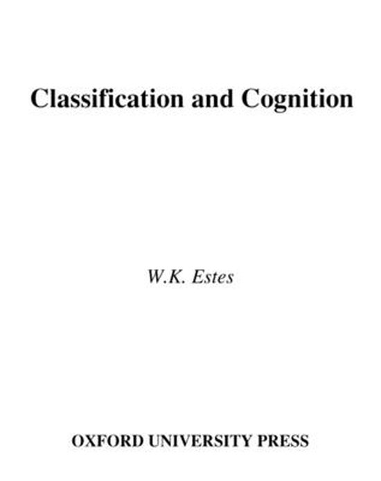 Oxford Psychology Series- Classification and Cognition - cover