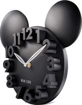 Horloge murale Disney noire moderne Enfants Garçons analogique 32x28cm chiffres arabes 3D