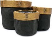 Sizo paper bag zwart/koper Ø 13 cm