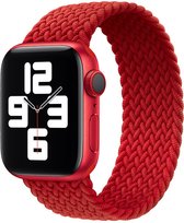 Geschikt voor Apple Watch Bandje 42/44/45mm - Nylon Solo - Rood XS