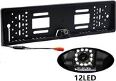 Universele Kentekenplaathouder 12 LED met nachtzicht achteruitrij camera