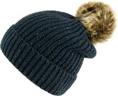 Muts - Beanie - strasssteentjes - zwart