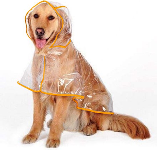 Imperméable pour chien - transparent - taille XL - orange - imperméable -  manteau pour... | bol.com