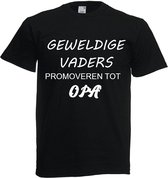 T-shirt maat L - Geweldige vaders promoveren tot opa.  vader - opa - papa - grootvader