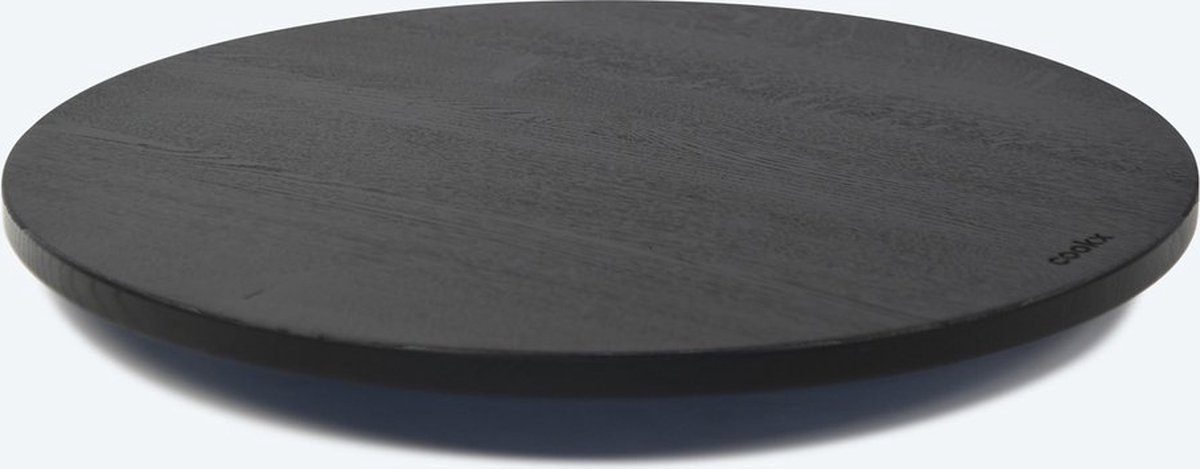 COOKX - Eiken draaiplateau L - Houten Serveerplank - Matzwart - 60 cm