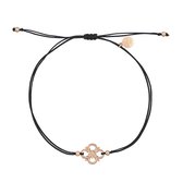 Mint15 Armband 'Little Ornament - Black' - Roségoud RVS/Stainless Steel