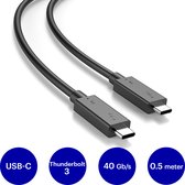 Thunderbolt 3 USB-C kabel 40Gbps USB4 100W (0.5m)