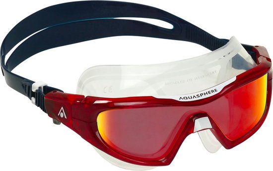 Aquasphere Vista Pro Zwembril Volwassenen Red Titanium