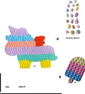 Pop it XXL Unicorn / Pony  fidget toys pakket xxl - Pop it - ijs fidget toy - Mochi 10 Stuks - IJSJE Pop it - tiktok
