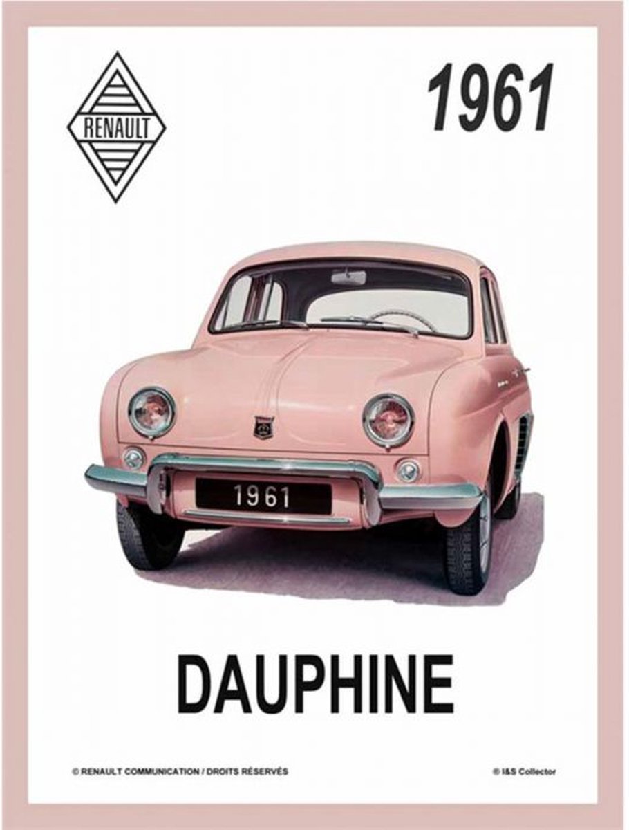 metalen wandplaat Reanult Daupine affiche 30x40 cm