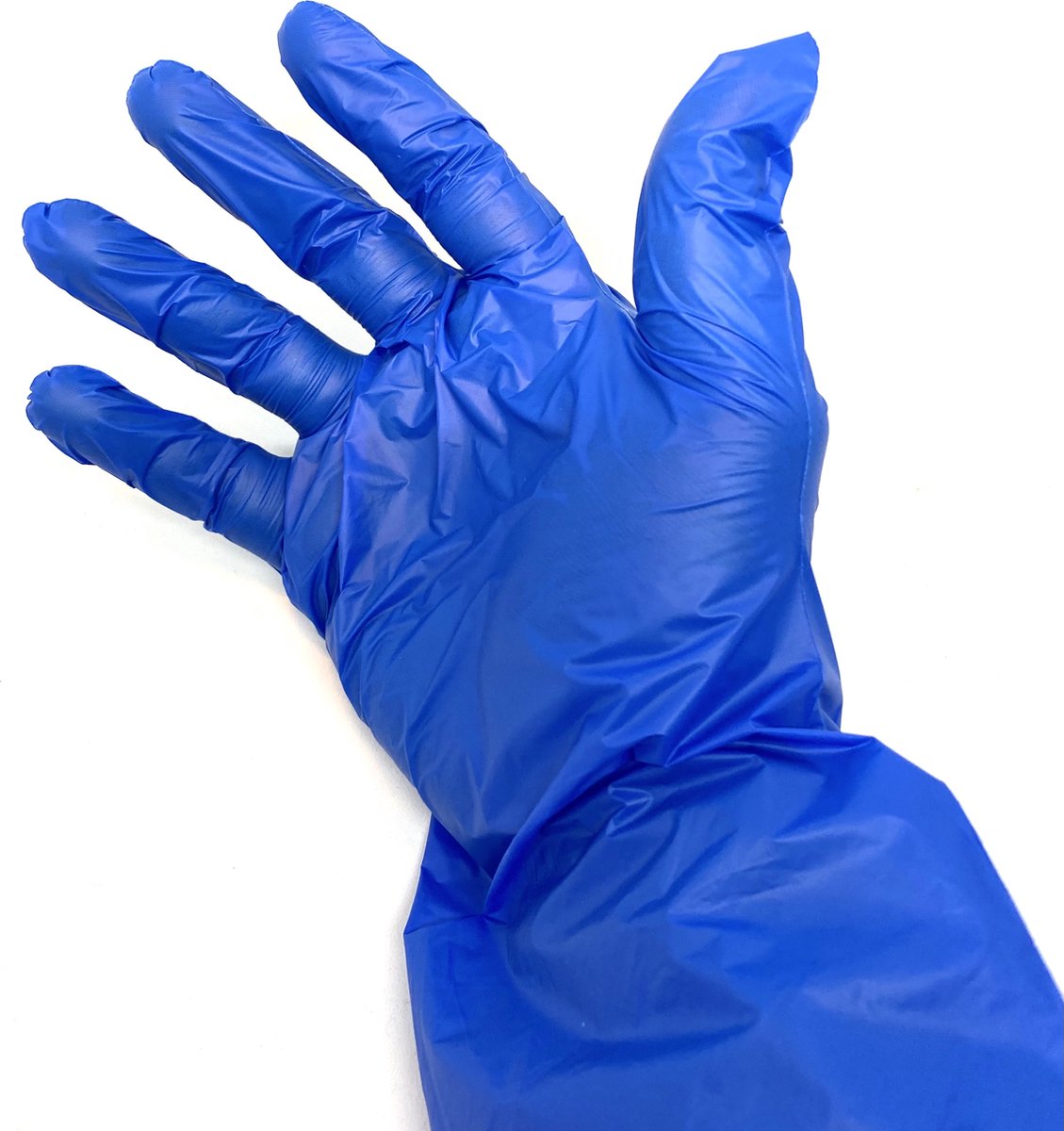 Goedkoopste Wegwerp handschoen- Poedervrije- Voedsel- Huis- Sanitair- Maat (L-XL)- Blauw- 100 stuks- Latex vrij- Thermoplastische elastomeer