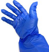 Wegwerp handschoen- Poedervrije- Voedsel- Huis- Sanitair- Maat (L-XL)- Blauw- 100 stuks- Latex vrij- Thermoplastische elastomeer