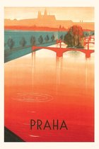 Pocket Sized - Found Image Press Journals- Vintage Journal Prague Travel Poster