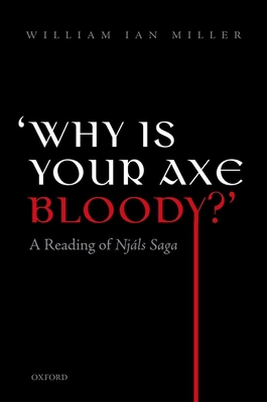 Livre 'Why Is Your Axe Bloody?' avec des lettres rouges et une ligne rouge sur fond noir.