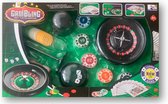 Mini Roulette - Dobbelspel - Roulette Set - Kansspel - Casino - Incl. Fiches en Speelbord - Casino Roulette - Blackjack -