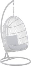 Hanging chair oval steel white