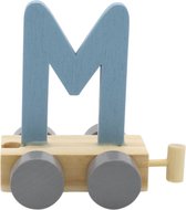 Lettertrein M blauw | * totale trein pas vanaf 3, diverse, wagonnetjes bestellen aub