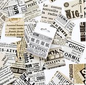 45 Kranten Stickers - Stukjes Krant, Franstalig - A009 - Stickerdoosje - Voor Scrapbook Of  Bullet Journal - Stickers Voor Volwassenen En Kinderen - Agenda Stickers - Decoratie Sti