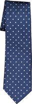 Michaelis stropdas - zijde - donker- met licht blauw en wit dessin - Maat: One size