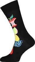 Happy Socks Fruit Stack Sock - unisex sokken - zwart met fruit - Unisex - Maat: 41-46