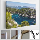 Calanques van Port Pin in Cassis in Frankrijk - Modern Art Canvas - Horizontaal - 84579826