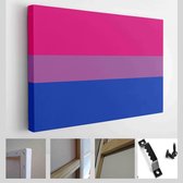 Seksuele identiteitstrots vlaggen ingesteld, LGBT-symbolen. Vlag gender sexe homo, transgender, biseksueel, lesbisch en anderen - Moderne kunst canvas - Horizontaal - 1681461886