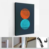 Halverwege de eeuw modern design. Een trendy set van abstracte handgeschilderde illustraties voor wanddecoratie, Social Media Banner, Brochure Cover Design - Modern Art Canvas - ve