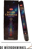 De Wierookwinkel – Doos - Wierook - Seven Chakra's - 7 Chakra's - Seven Chakra's Wierook - Wierookstokjes Seven Chakra's - (HEM) - Wierooksticks - Incense sticks - 6 Kokers - 120 Stokjes