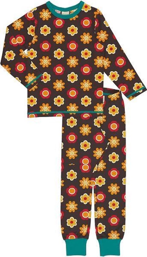 Maxomorra Pyjama Set LS FLOWER 98/104