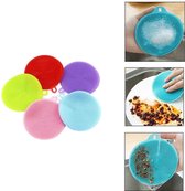 Siliconen afwas sponzen - multicolor - 3 stuks - herbruikbare schoonmaakspons - duurzame schuurspons