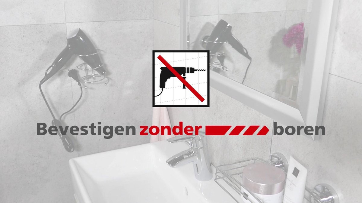Wenko Vacuum-Loc doucherek 2-laags metaal wit Wenko Vacuum-Loc doucherek 2-laags metaal wit