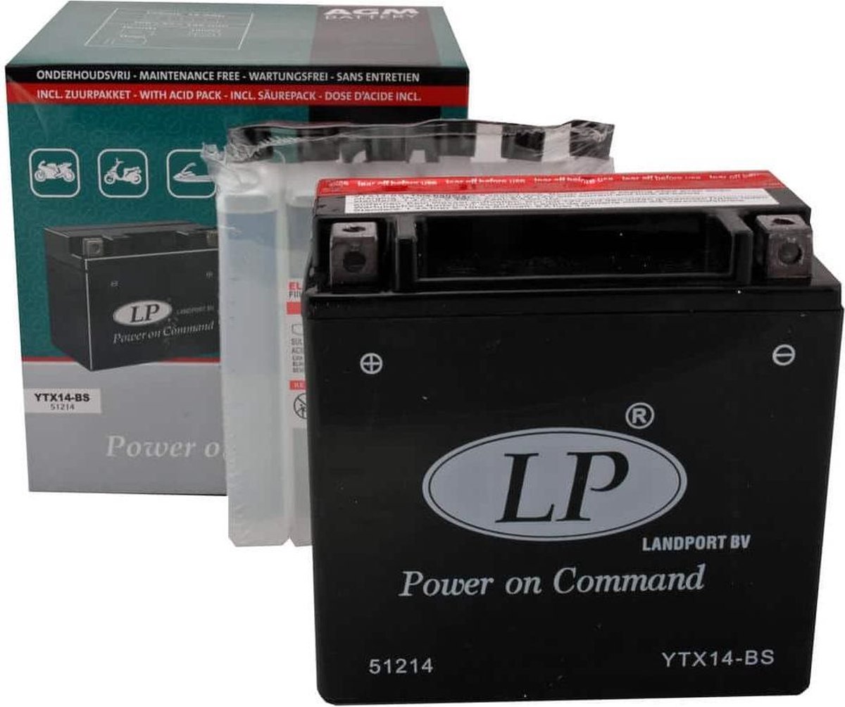 Accu Landport YTX14-BS AGM (12V/12A)