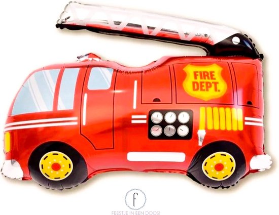 Lot De 45 Ballons De Camion De Pompier En Latex Pour