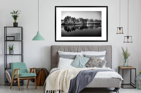 Lever du soleil canaux Amsterdam - noir et blanc