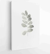 Botanische muur kunst vector set. Earth tone boho gebladerte lijntekeningen tekenen met abstracte vorm. 4 - Moderne schilderijen – Verticaal – 1881805174 - 80*60 Vertical