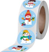 kerststickers - beloningsstickers - stickerrol - 500 stickers op rol - stickers voor kinderen - sluitsticker kerst