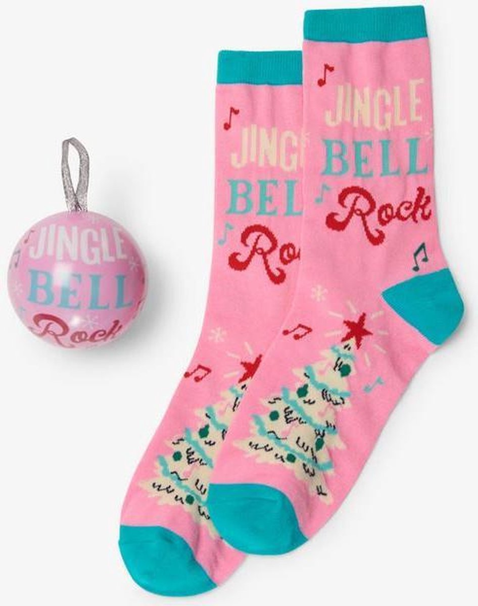 Kerstsokken voor dames, Dames sokken in kerstbal - Cadeau voor vrouw - Gadget Kerst