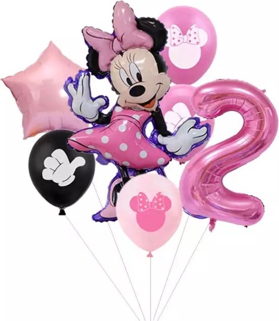Disney Minnie Mouse Party7 Pièces Ballons 32 Pouces Numéro 2 | bol.com