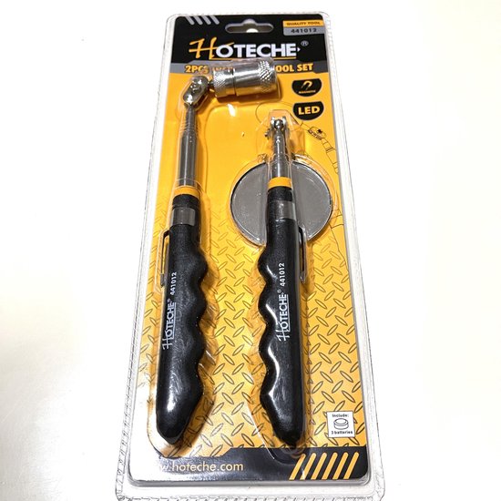 HOTHE Kit d'outils d'inspection - 2 pièces - Outil de ramassage magnétique  - Miroir