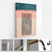 Set van abstracte handgeschilderde illustraties voor briefkaart, Social Media Banner, Brochure Cover Design of wanddecoratie achtergrond - moderne kunst Canvas - verticaal - 1883932840