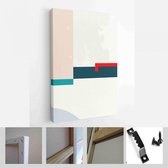 Set van abstracte geometrische kunst aan de muur. Halverwege de eeuw illustratie in minimalistische stijl voor wanddecoratie achtergrond - moderne kunst canvas - verticaal - 187545