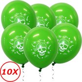 Halloween Versiering Decoratie Helium Ballonnen Feest Versiering Halloween Accessoires Ballon Groen Piraat – 10 Stuks