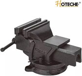 HOTECHE Bankschroef - Draaibare bankschroef - 100 mm - 4 inch - Zwart