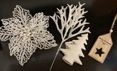 Tafelversiering Kerst wit | Kerstdecoratie | Cosy @ Home | 4-delig
