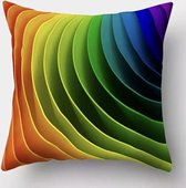 Kussenhoes regenboog - multicolor - Sierkussen - 45x45 cm