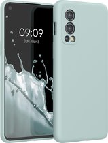 kwmobile telefoonhoesje voor OnePlus Nord 2 5G - Hoesje met siliconen coating - Smartphone case in cool mint