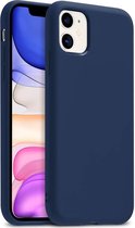 iParadise iPhone 12 hoesje donker blauw en iPhone 12 Pro hoesje blauw siliconen case
