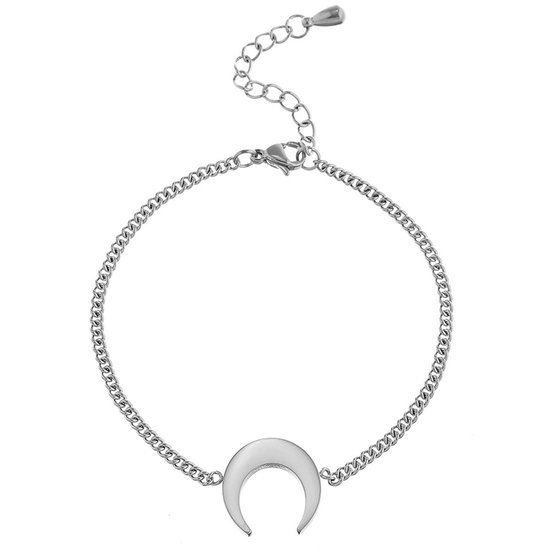 Victorious Dames Armband Zilver – Zilveren Maan – 14 t/m 18cm