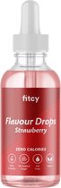 Fitcy | Flavour Drops | Aardbei | Zero | Vegan | Vetvrij | Keto-vriendelijk | Smaakdruppels | 50ml