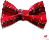 LanaBandana Dogwear | Kerst | Hondenstrik | Bowtie Plaid Red